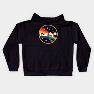 Camdyn // Rainbow In Space Vintage Style Kids Hoodie